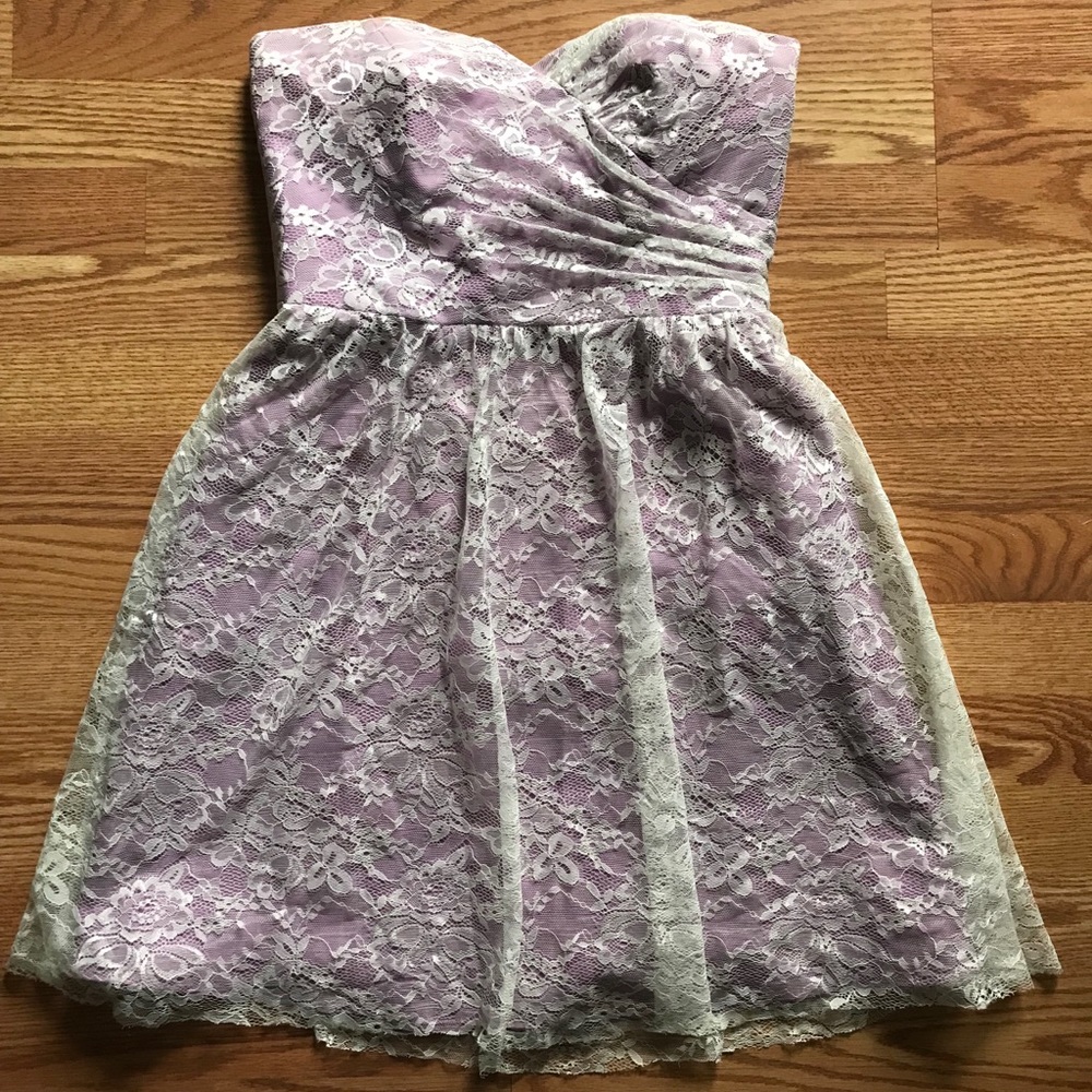 ALFRED ANGELO lilac and lace dress. Size 6/8